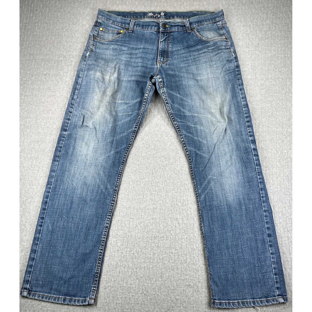 Wrangler Retro Jeans Mens 38x31 Blue Straight Leg Relaxed Fit Rugged western